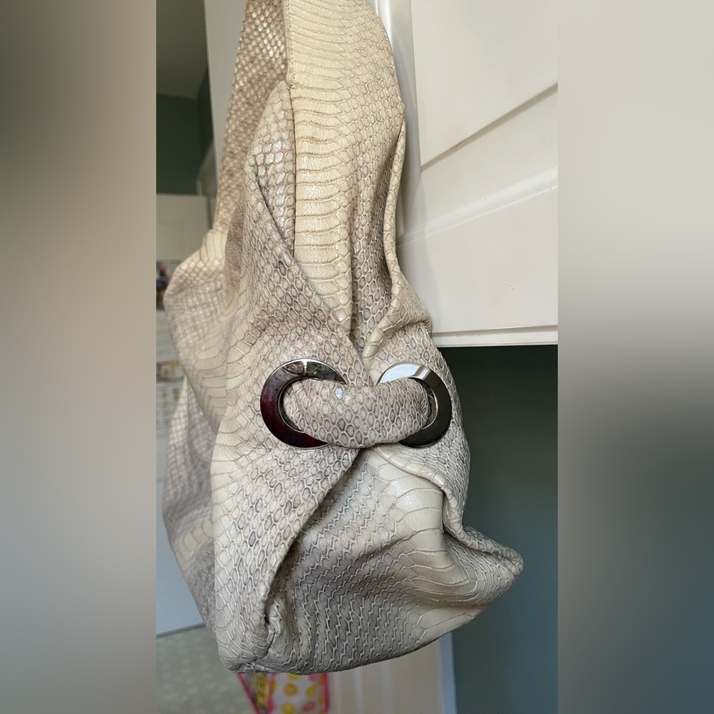 Furlq snakeskin Handbag with matching accessory bag